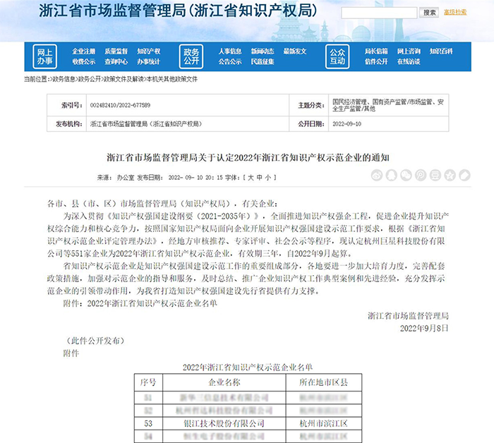 20220913bbin宝盈技术成功入选2022年浙江省知识产权示范企业.png